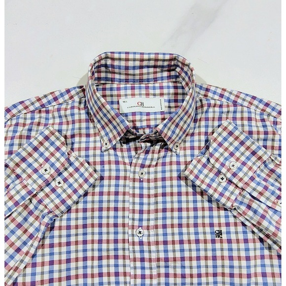 Carolina Herrera Other - Carolina Herrera Men's Shirt Button Down Size 15 1/2 Cotton Plaid Multicolor M